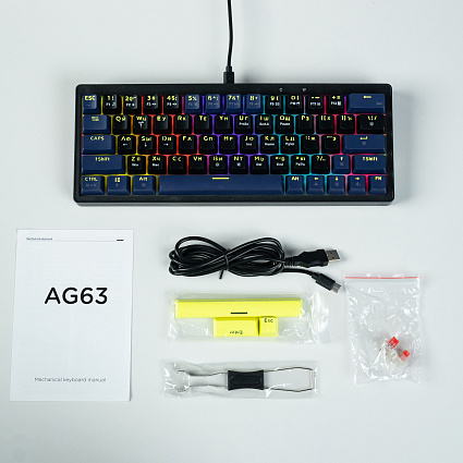 Клавиатура CyberLynx AG63, красные свитчи, черный Фото 6