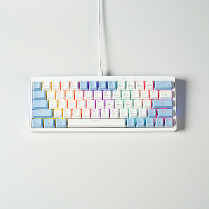 Клавиатура CyberLynx AG63, красные свитчи, бело-синий Фото 5