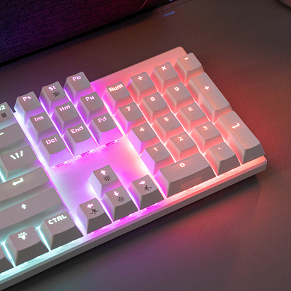 Клавиатура CyberLynx BD104, красные свитчи, белый Фото 4