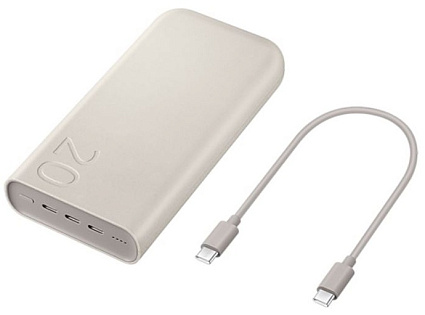 Внешний аккумулятор Samsung EB-P4520 20000mAh, бежевый (EB-P4520XUEGRU) Фото 4