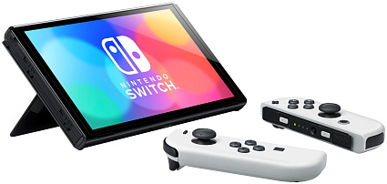 Игровая приставка Nintendo Switch (OLED model), белый Фото 2