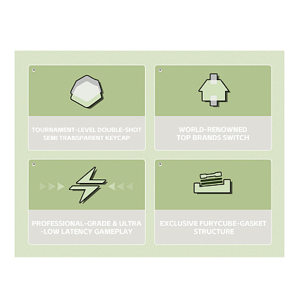 Беспроводная клавиатура Furycube K99 PRO ENG, Platinum Switch, бело-зеленый Фото 7