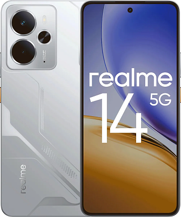 Смартфон Realme 14 5G 12/256 ГБ, серебристый Фото 1