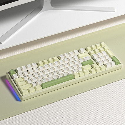 Беспроводная клавиатура Furycube K99 PRO ENG, Platinum Switch, бело-зеленый Фото 2