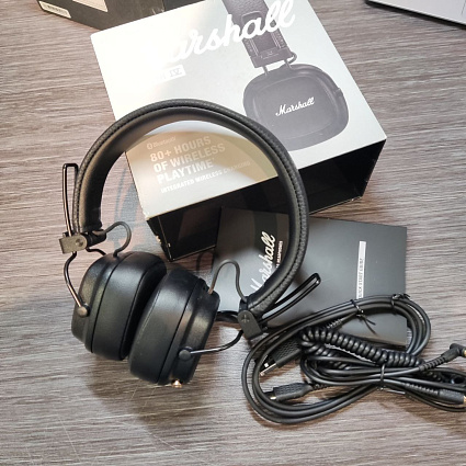 Беспроводные наушники Marshall Major 4, черный Фото 3