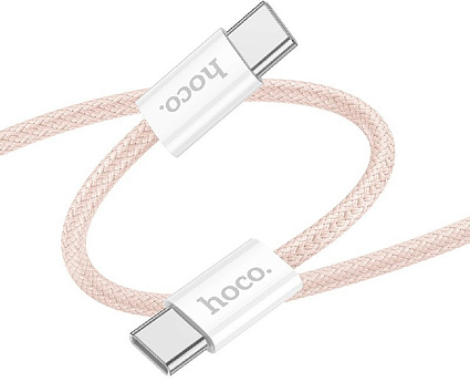 Кабель Hoco X104 Usb-C to Usb-C 60W, 2m, розовый Фото 1