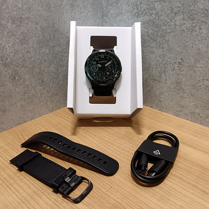 Умные часы Garmin Venu 3, стальной безель, кожаный ремешок, черный Фото 3