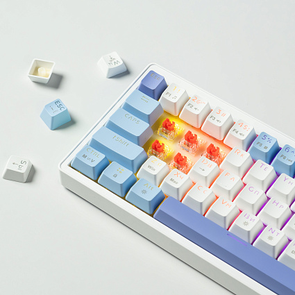 Клавиатура CyberLynx AG63, красные свитчи, бело-синий Фото 7