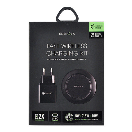 Беспроводное зарядное устройство EnergEA WiDisc 75, черный (WIDISC-75) Фото 3