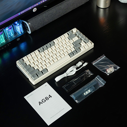 Клавиатура CyberLynx AG84, красные свитчи, белый Фото 3