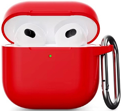 Силиконовый защитный чехол для AirPods 4, красный (Red) Фото 1
