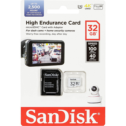Карта памяти SanDisk High Endurance microSDXC, 128 Гб Фото 1