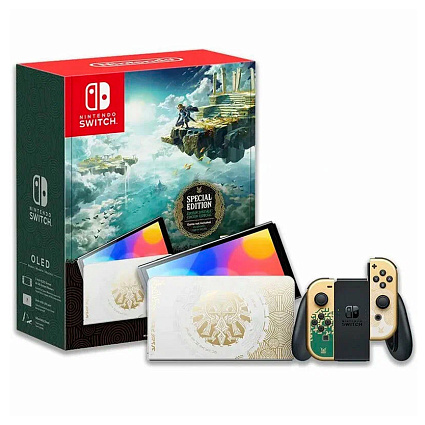 Игровая приставка Nintendo Switch OLED The Legend of Zelda: Tears of the Kingdom Edition, черный Фото 9