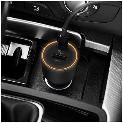 Автомобильное зарядное устройство Xiaomi Car Charge 1A1C (100W), черный Фото 4