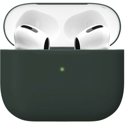Чехол силиконовый VLP для Apple AirPods 3, темно-зеленый Фото 1