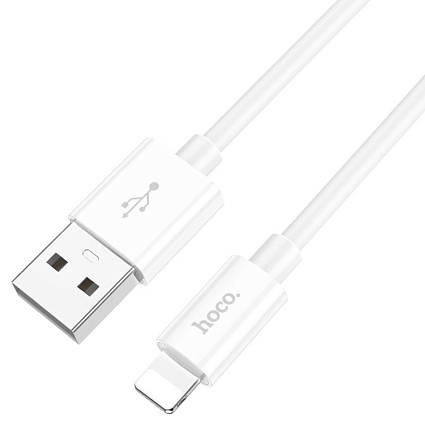 Кабель Hoco X87 Usb to Lightning 2.4A., 1м, белый Фото 1