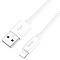 Кабель Hoco X87 Usb to Lightning 2.4A., 1м, белый Фото 1