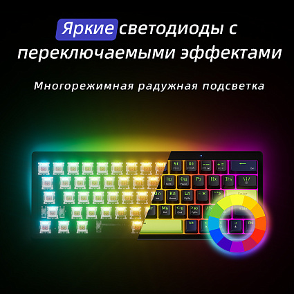 Клавиатура CyberLynx AG63, красные свитчи, черный Фото 12