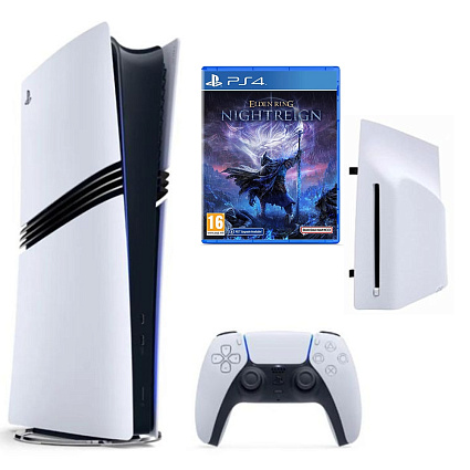 Игровая приставка Sony PlayStation 5 Pro + дисковод + игра Elden Ring Nightreign Фото 1