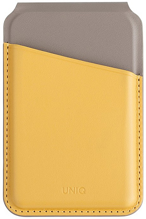 Кардхолдер UNIQ Lyden DS Magsafe, желтый/серый (LYDENDS-CYELFGRY) Фото 1