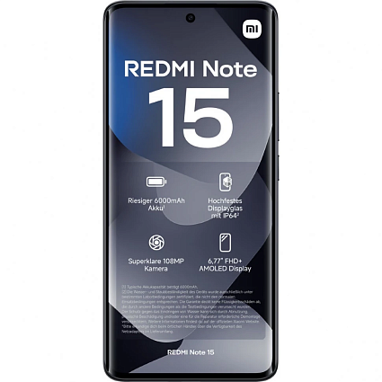 Смартфон Redmi Note 15 4G 8/256Гб, черный Фото 2