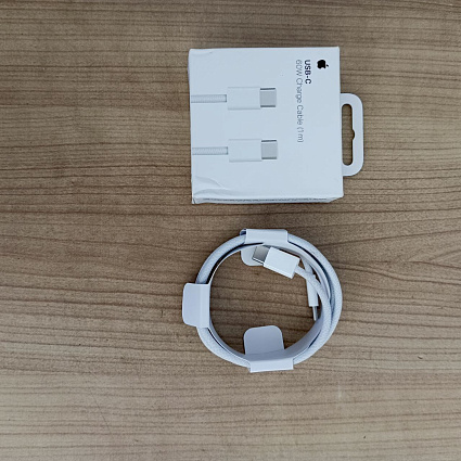 Кабель Apple USB-C для зарядки (1 м) в оплетке, белый Фото 3