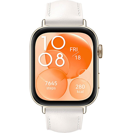 Смарт-часы  HUAWEI Watch Fit 3 SLO-B09, белый кожаный ремешок Фото 5
