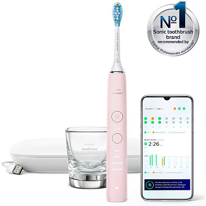 Электрическая зубная щетка Philips Sonicare HX9911/29, розовый Фото 3