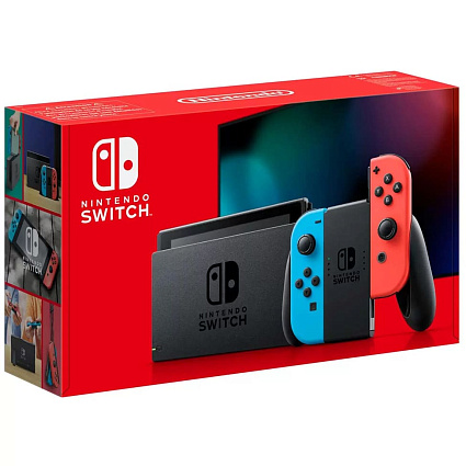 Игровая приставка Nintendo Switch 32 ГБ, неоновый синий/неоновый красный Фото 2