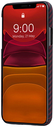 Чехол Pitaka для Apple iPhone 11, черно-красный , кевлар (арамид) Фото 4