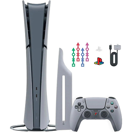 Игровая приставка Sony Playstation 5 Slim 30th Anniversary Edition, серый Фото 8