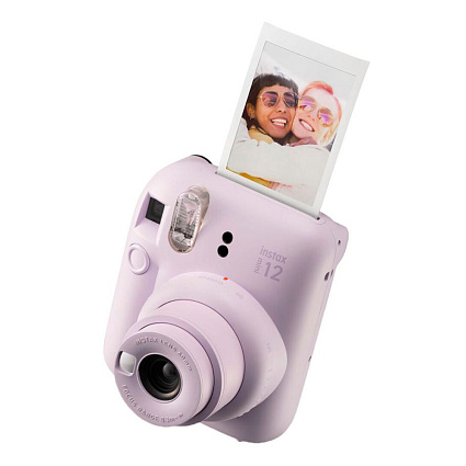 Фотоаппарат Fujifilm INSTAX Mini 12 + картридж на 10 снимков и стикеры, фиолетовый Фото 3