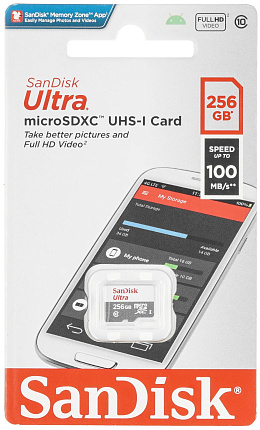 Карта памяти SanDisk Ultra microSDXC U1 C10 256Гб, (SDSQUNR-256G-GN3MN) Фото 1