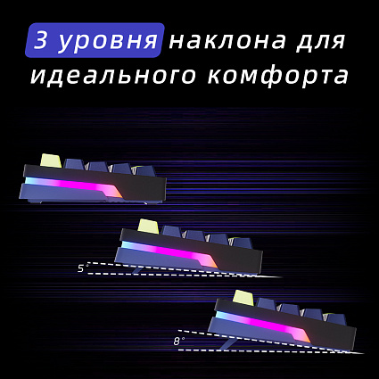 Клавиатура CyberLynx AG63, красные свитчи, черный Фото 11