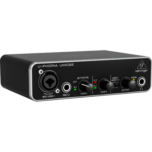 Внешняя звуковая карта Behringer U-Phoria UMC22, черный_element_detail_photo