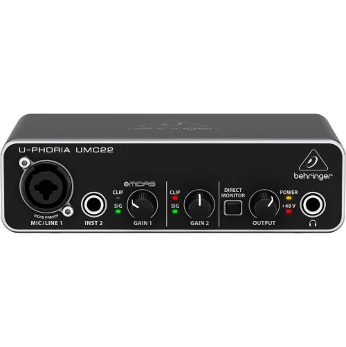 Внешняя звуковая карта Behringer U-Phoria UMC22, черный_element_detail_photo