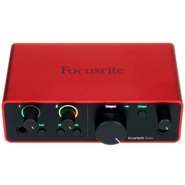 Внешняя звуковая карта Focusrite Scarlett Solo 4th Gen, красный_element_detail_photo