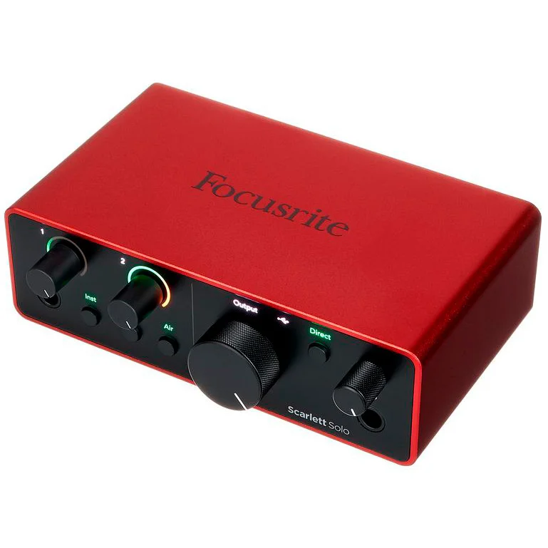 Внешняя звуковая карта Focusrite Scarlett Solo 4th Gen, красный_element_detail_photo