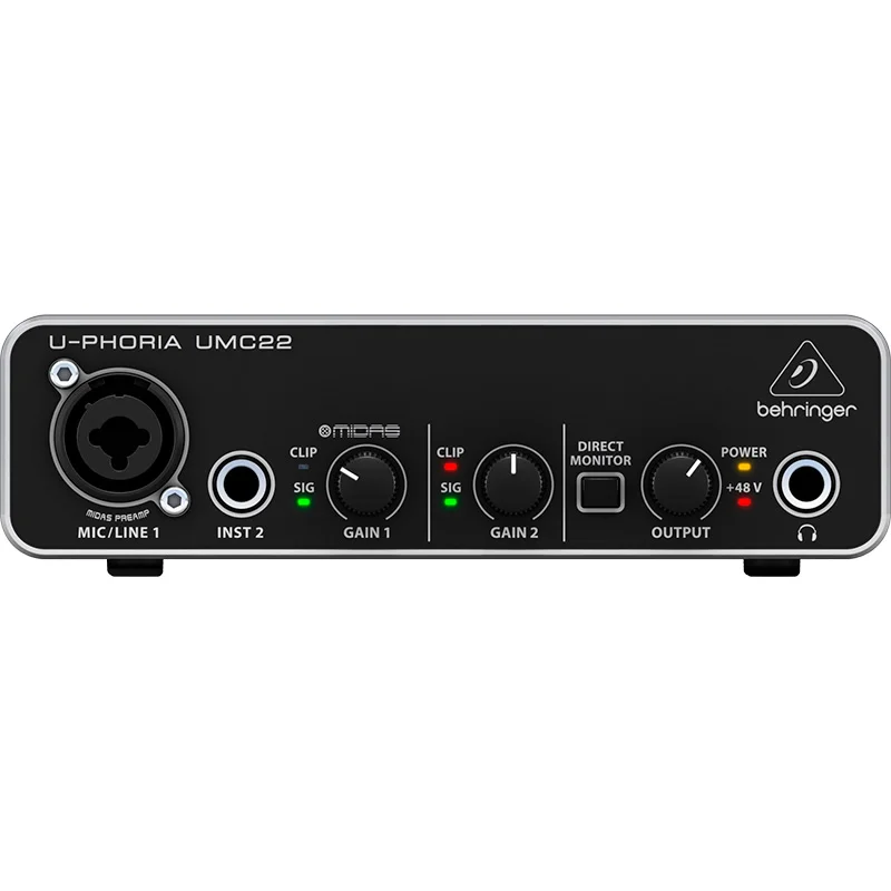 Внешняя звуковая карта Behringer U-Phoria UMC22, черный_element_detail_photo
