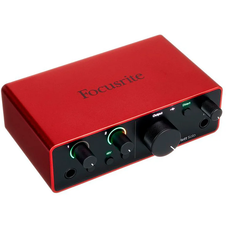Внешняя звуковая карта Focusrite Scarlett Solo 4th Gen, красный_element_detail_photo